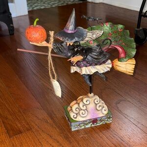 Jim Shore “Fly With Me for A Spell” Witch on Broom 2007 Retired NIB